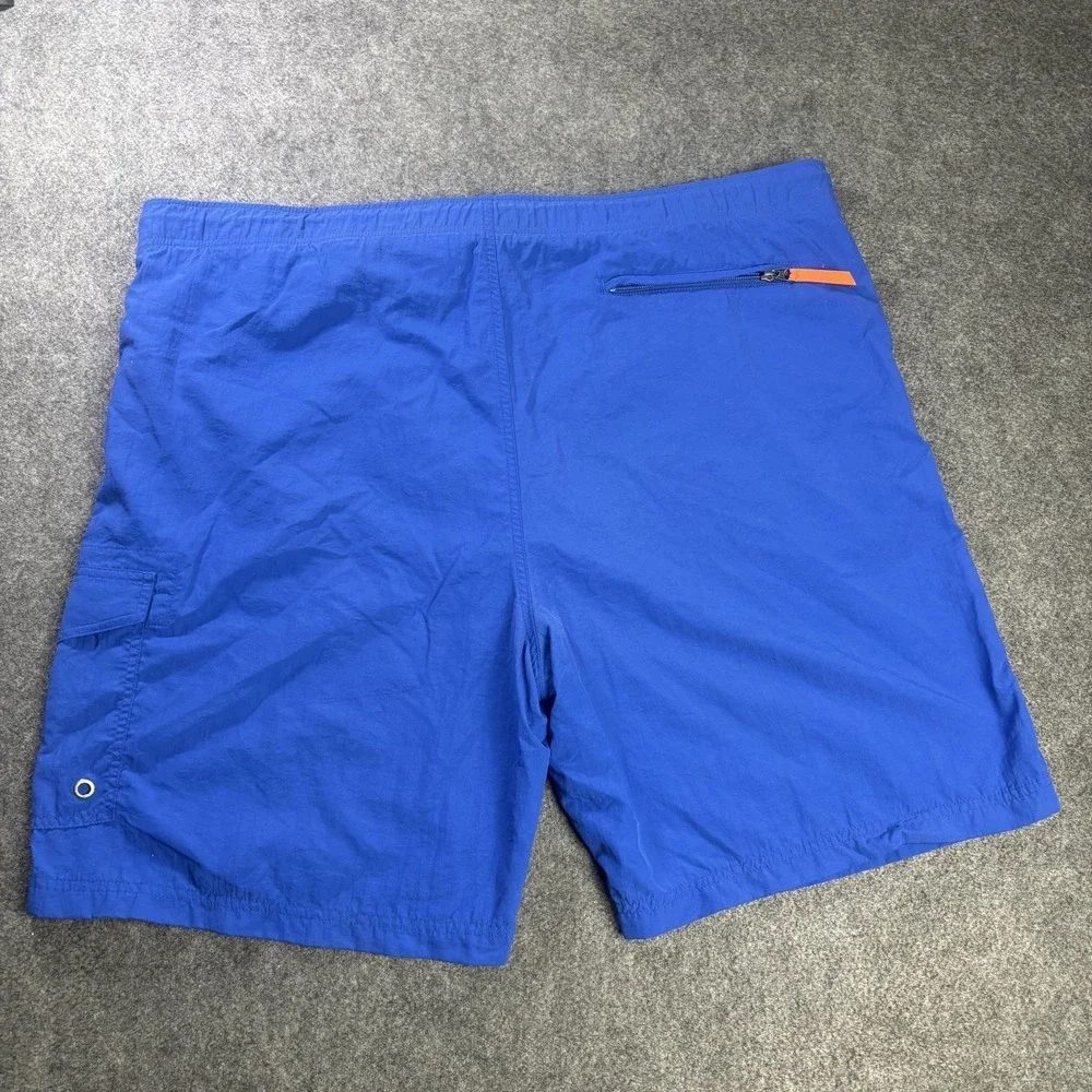 Y2K Polo Ralph Lauren Blue Orange Swim Trunks Board‎ Shorts Men's XXL.  A10